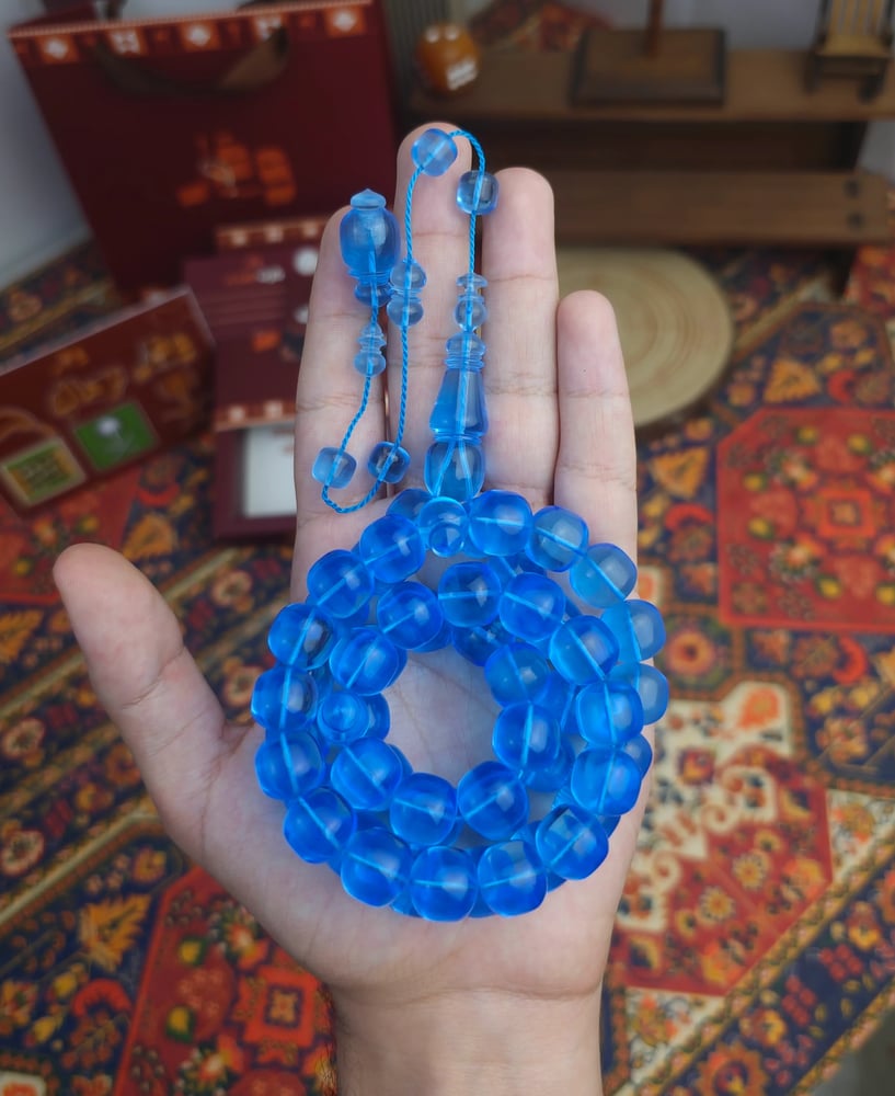 Cast Aquamarin Tamleeka rosary