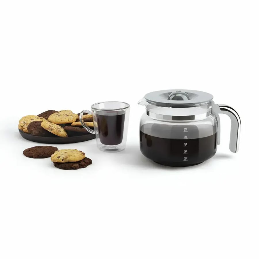 ماكينة تحضير القهوة ترشيح بالتنقيط SMEG نمط الخمسينات ريترو-أزرق غامق