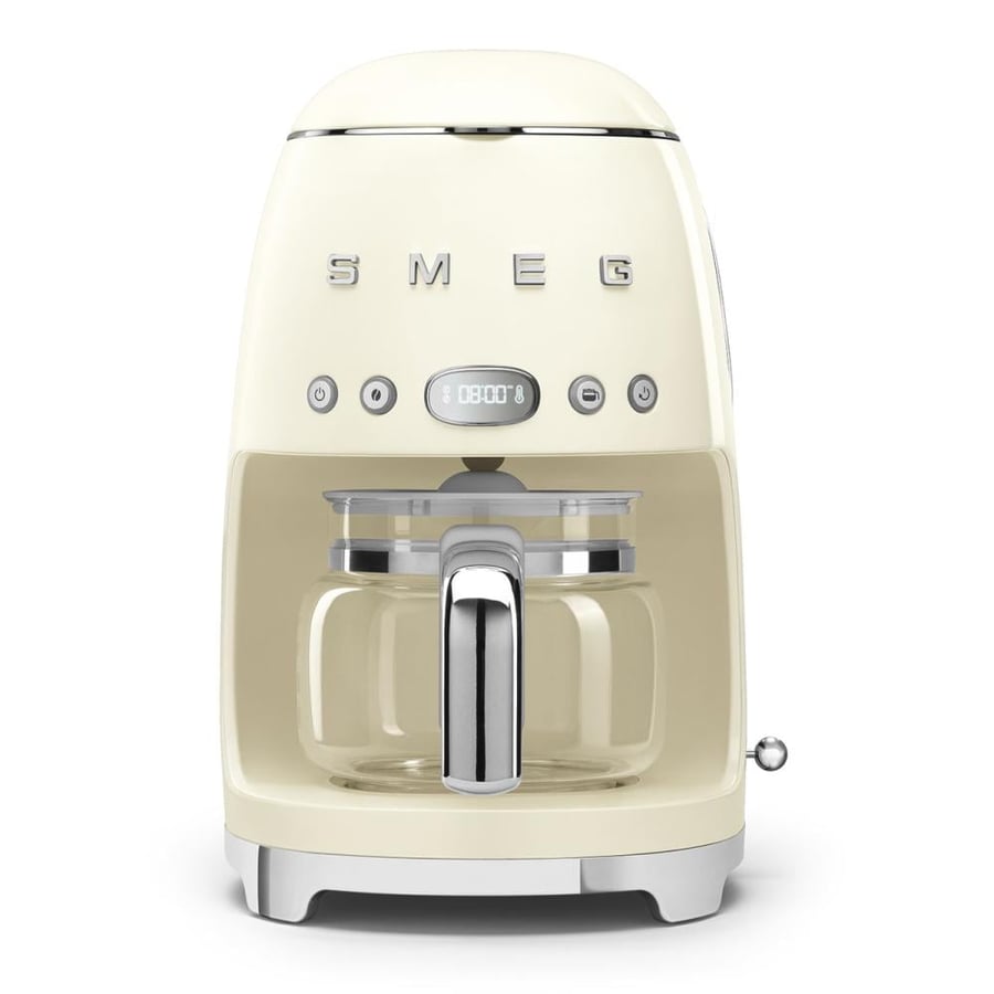 ماكينة تحضير القهوة ترشيح بالتنقيط SMEG نمط الخمسينات ريترو- كريمي