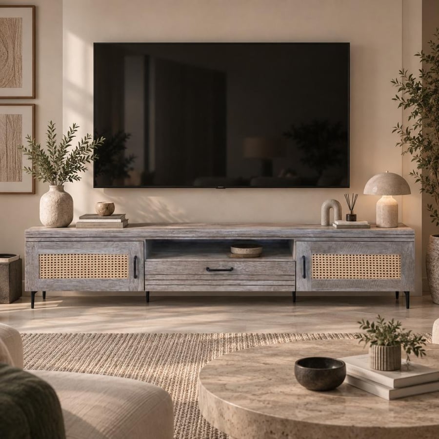 طاولة تلفزيون خشب بتصميم عصري مقاس 160x35x46 سم