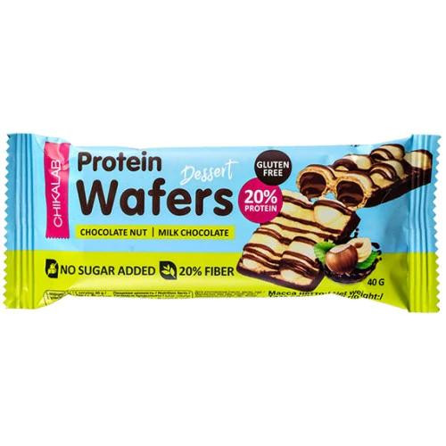 CHIKALAB Glazed Wafer Bar With Flavour «Chocolate Nut Dessert» 40g