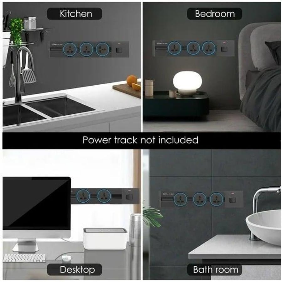 فيش تراك سوكت 13 امبير رمادي مستدير TRACK UNIVERSAL SOCKET ROUND GRE