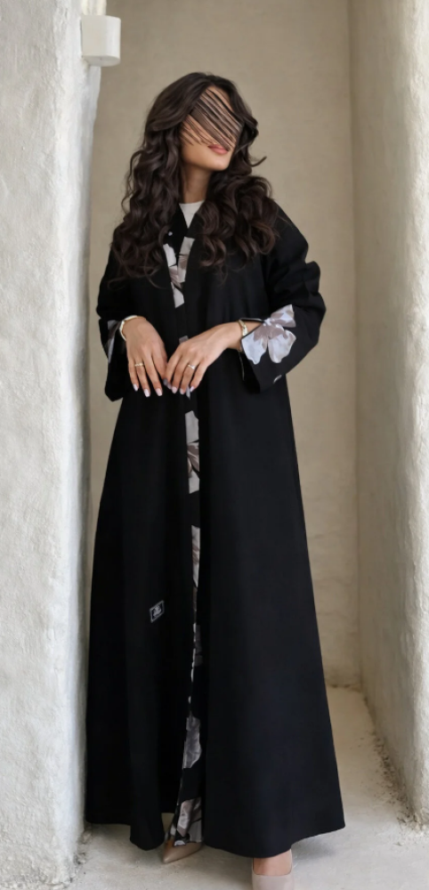 عباية تطريز ورد
