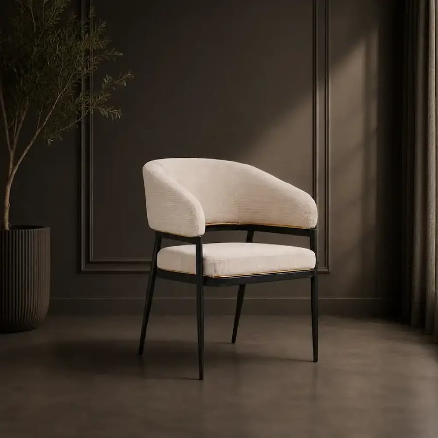 كرسي قماش مفرد A-18 BEIGE 47*58*54