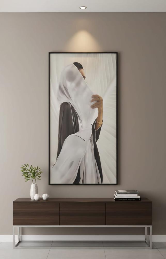 لوحه فنيه مع علاق عبايه 160×80