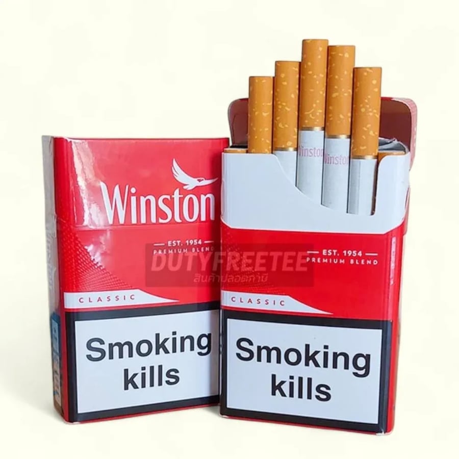 Winston Red Swiss cigarette smoke