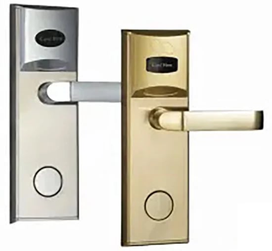Golden or silver hotel lock LH1000 from ZKTeco