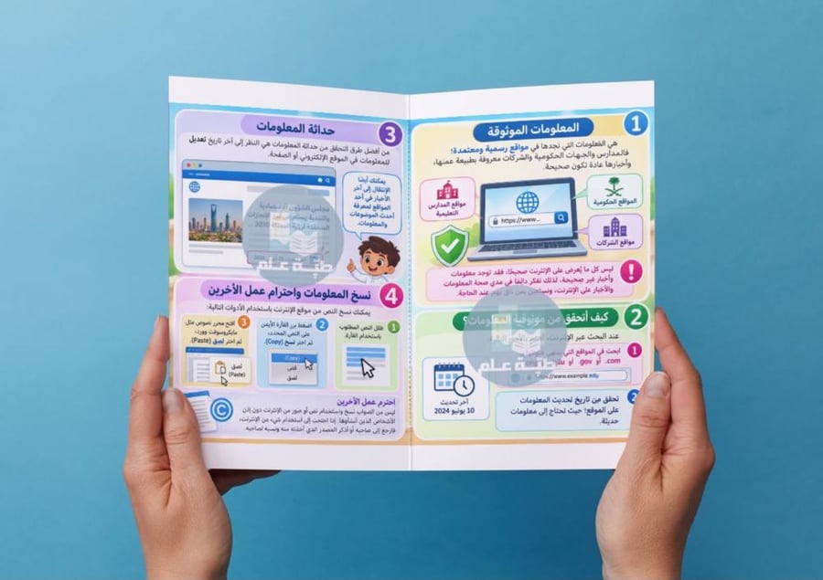 مطوية مصادر المعلومات