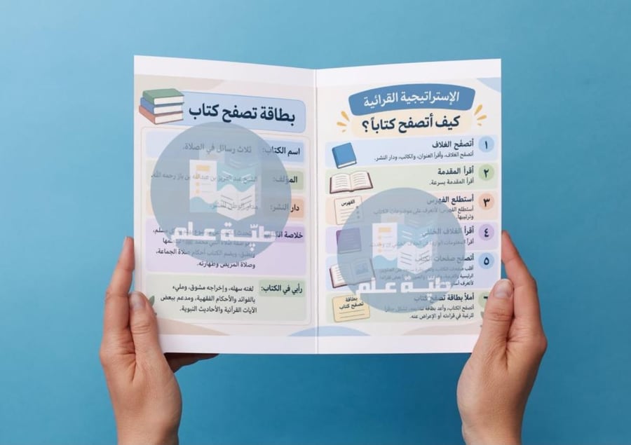 مطوية الإستراتيجية القرائية كيف اتصفح كتاباً
