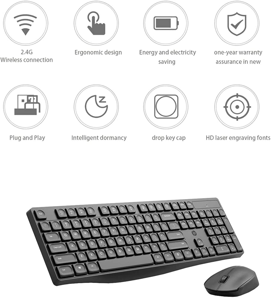 HP – طقم كيبورد وماوس وايرليس CS10