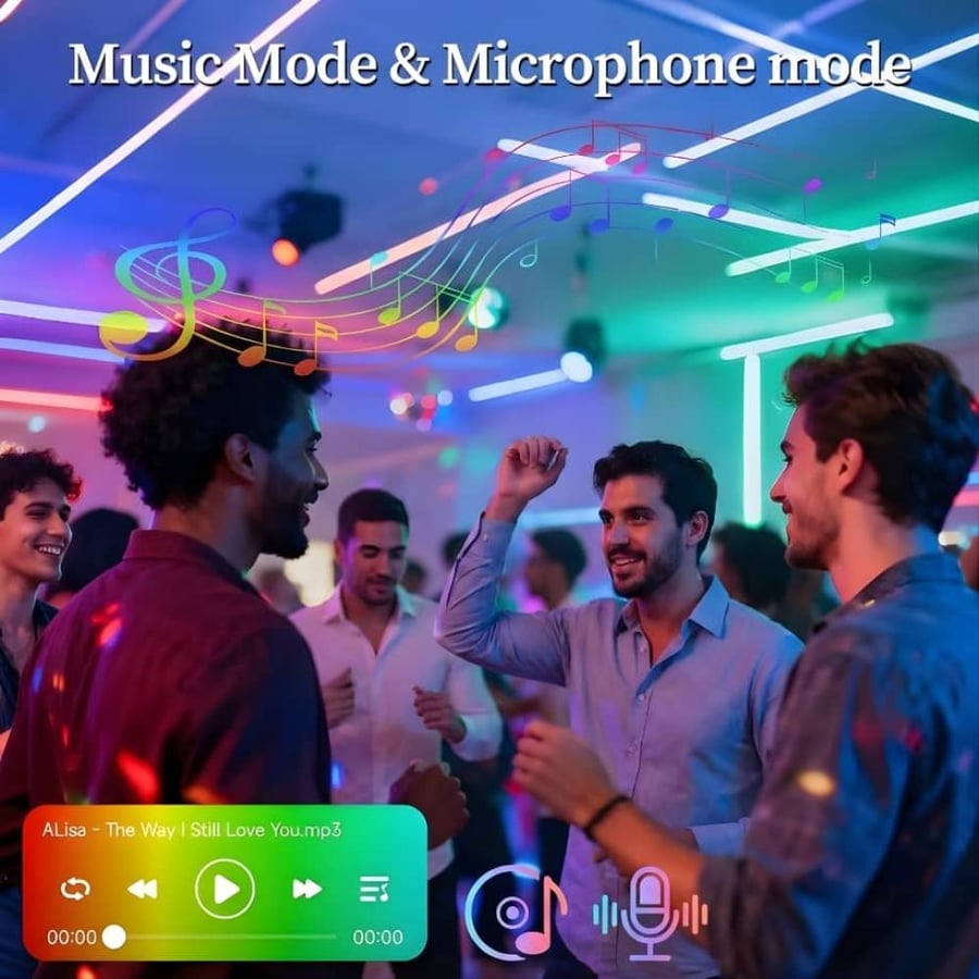 لمبة ليد LED ذكية بقدرة 10 واط - تدعم WiFi + Bluetooth مع إضاءة قابلة للتعتيم  بـ 16 مليون لون وإضاءة بيضاء متغيرة (RGB + CCT)