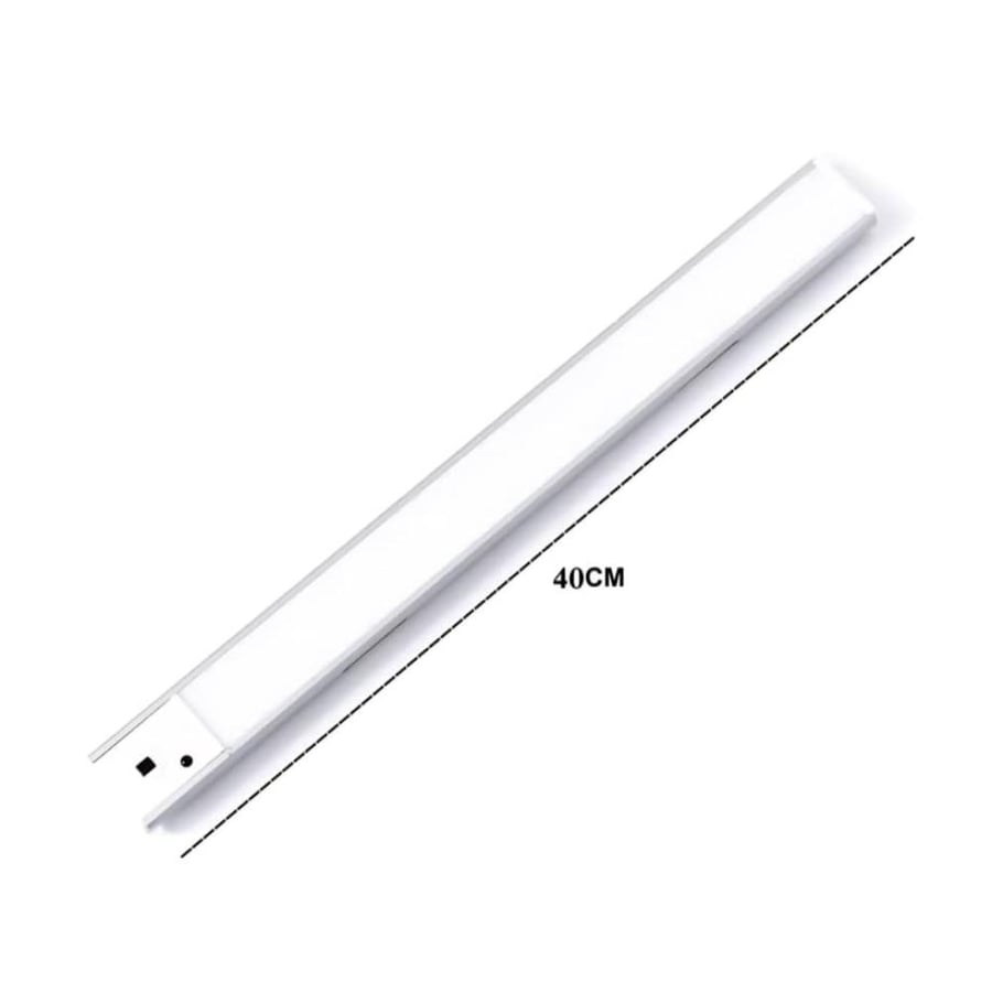 مسطرة إضاءة LED للدواليب والخزائن بطول 40 سم بألوان أبيض بسيطة