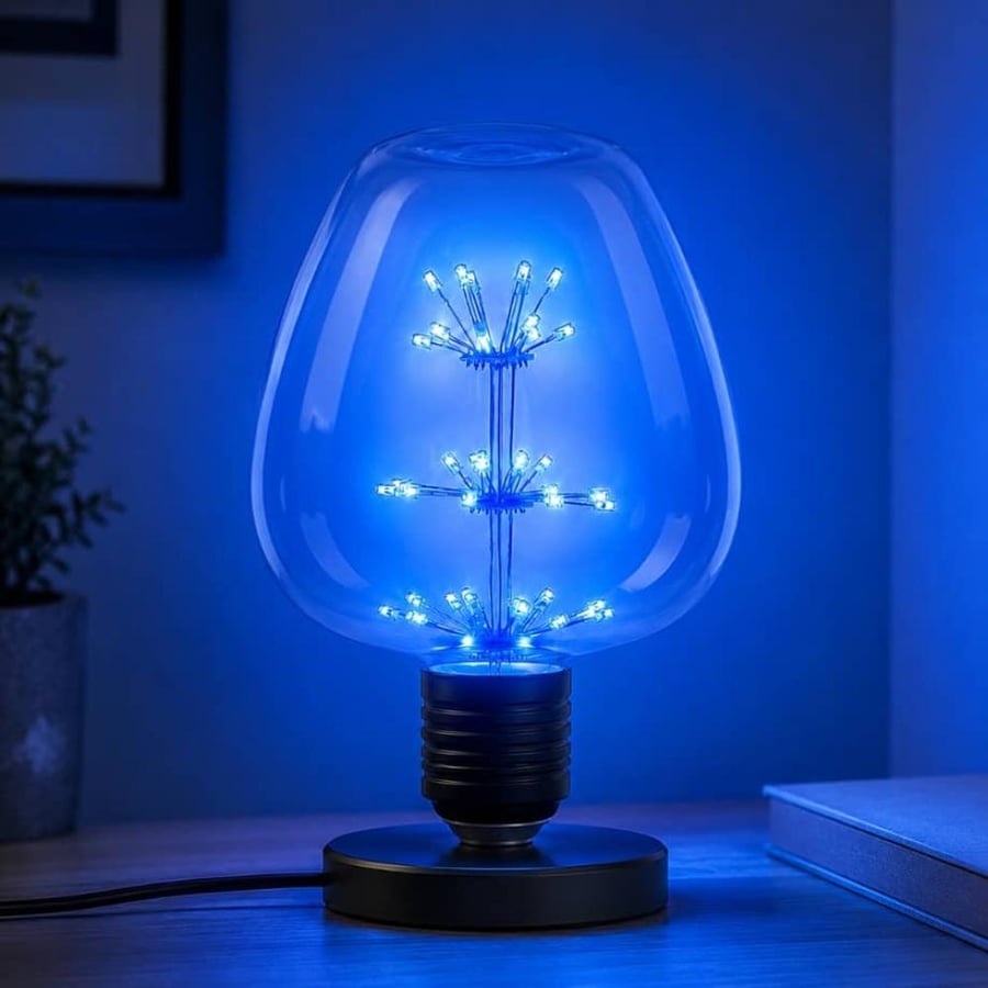 لمبة LED زرقاء بقاعدة E27 من HAPPY LIGHT بقوة 3 واط