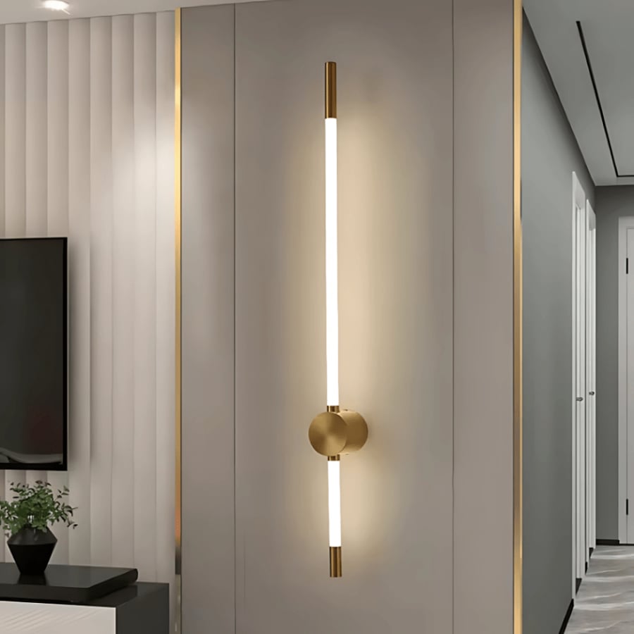 Modern interior wall lighting LED battery charging gold color