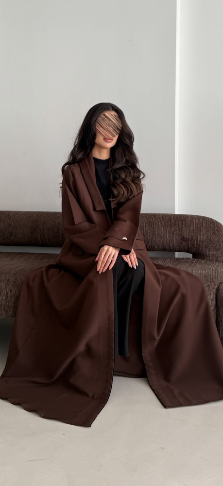 عباية كتان بني