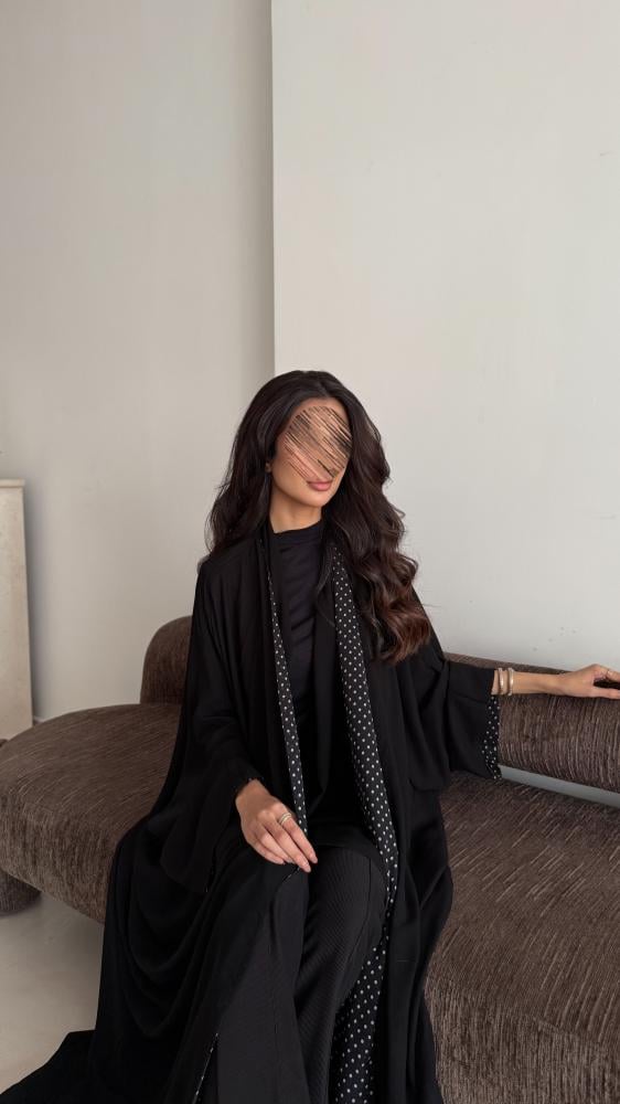 عباية دبل فيس منقطة