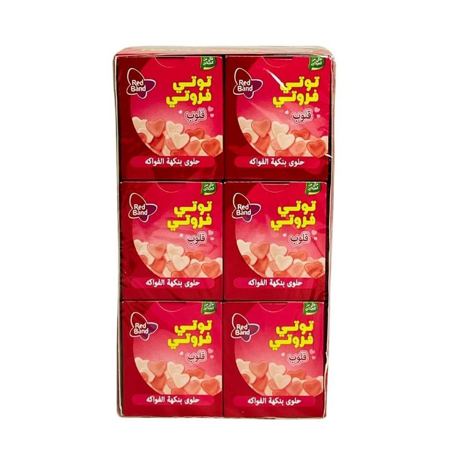 حلوى قلوب بنكهة الفواكه توتي فروتي