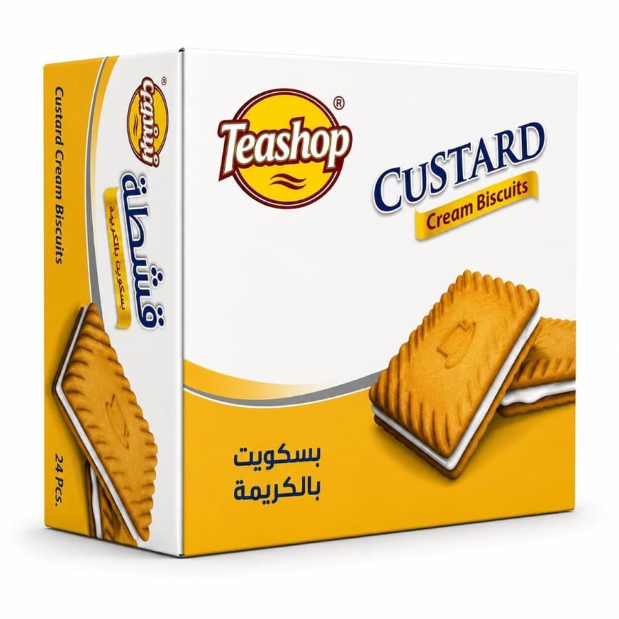 تيشوب بسكويت قشطة