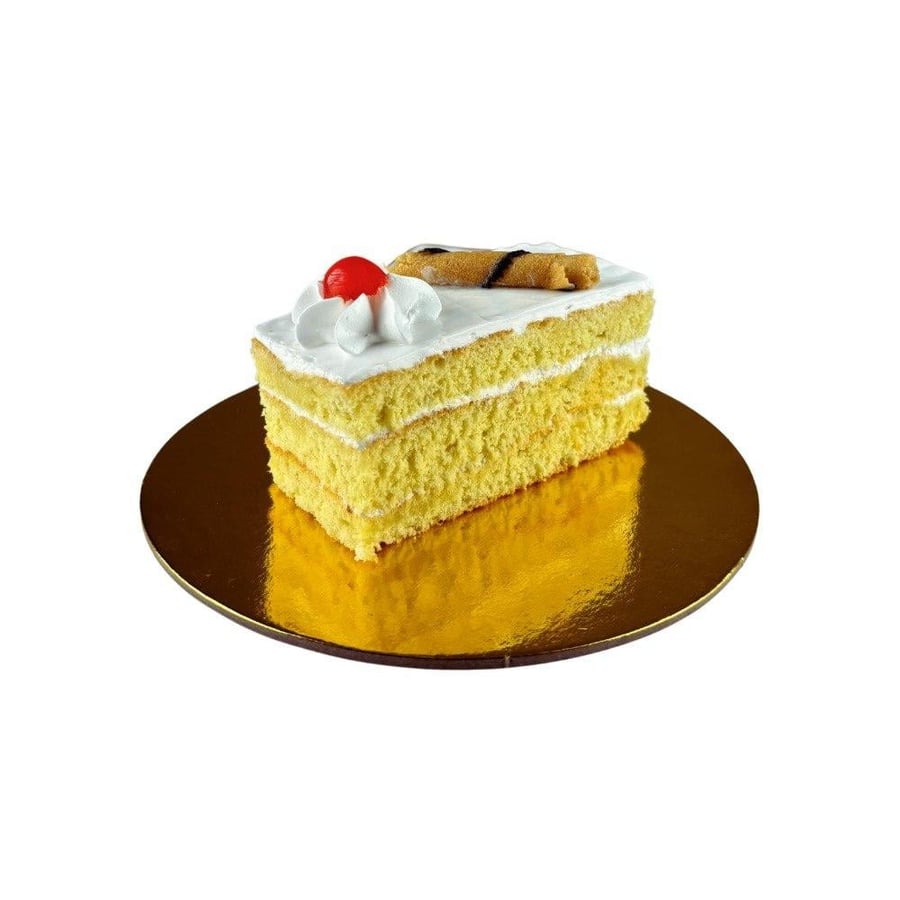 Small piece of cake with milk