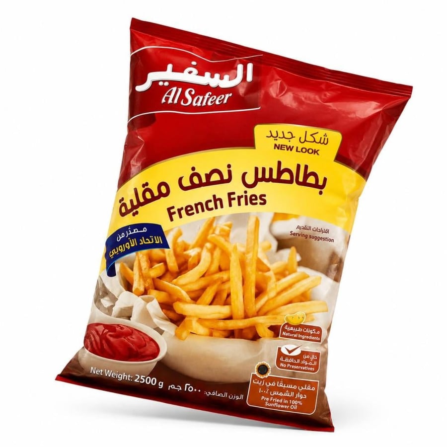 بطاطس السفير نصف مقليه ٢٥٠٠ جم