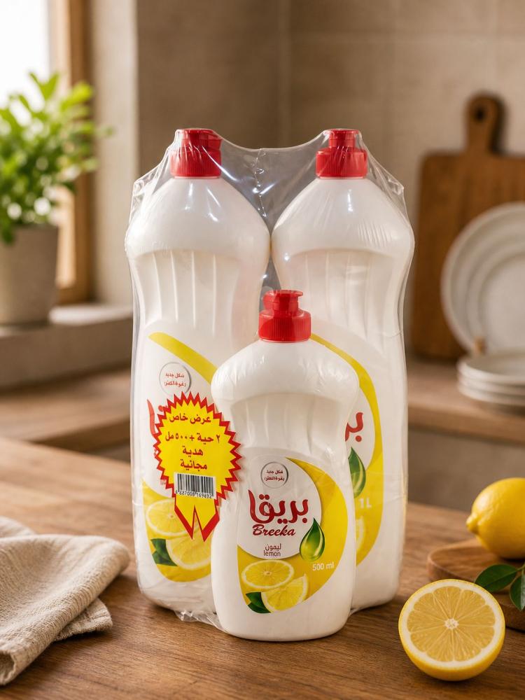 سائل غسيل الصحون (عرض) 2 لتر + 500 مل مجانا - بريق