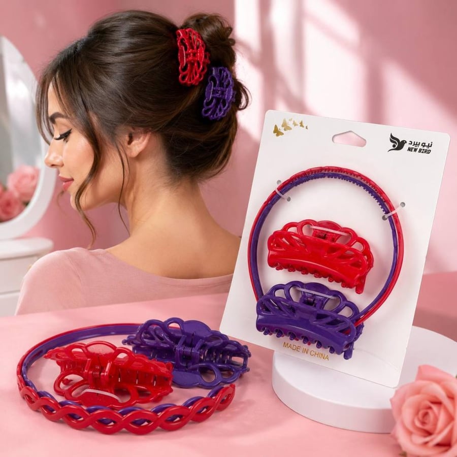 طوق شعر + مشبك شعر