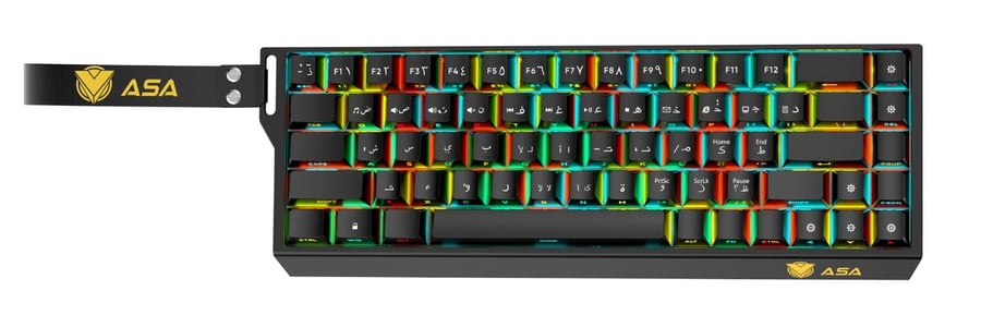 كيبورد مغناطيسي اسود- magnetic keyboard asa kf68