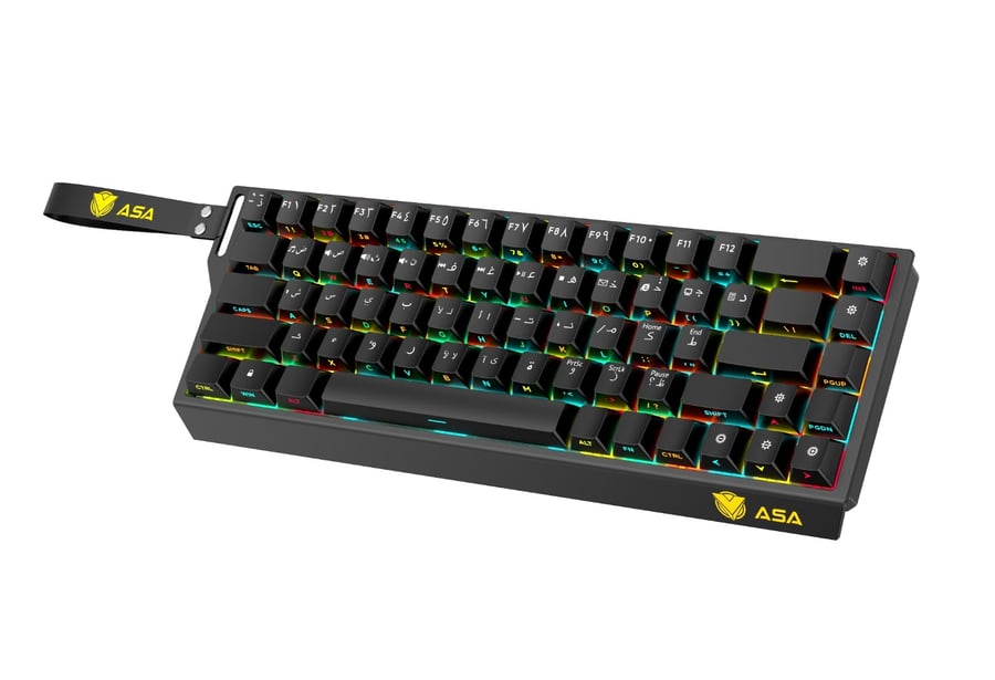 كيبورد مغناطيسي اسود- magnetic keyboard asa kf68
