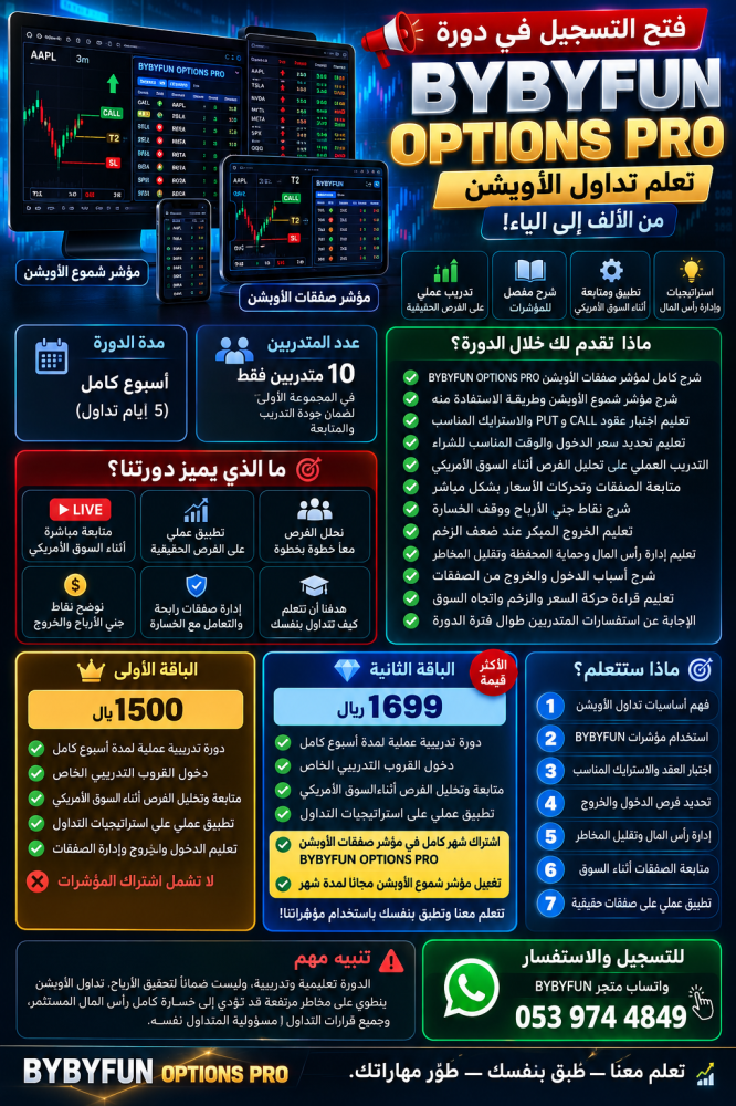 دورة BYBYFUN OPTIONS pro