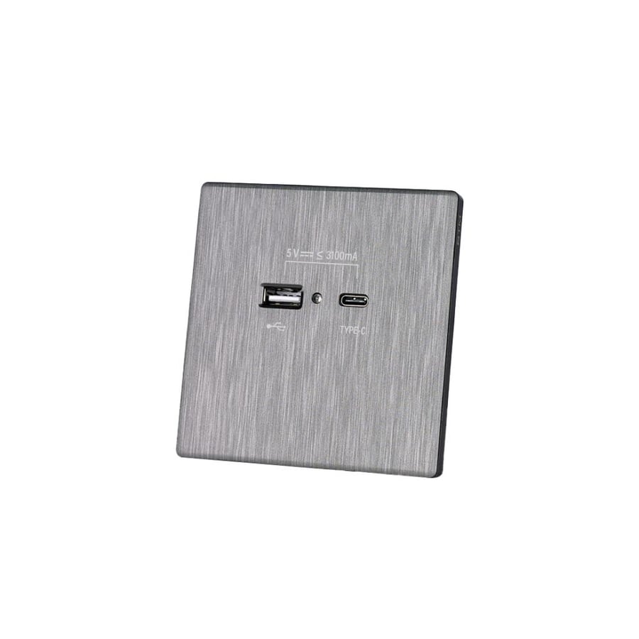 فيش منفذ USB و TYP-C بيانو رصاصي خشبي