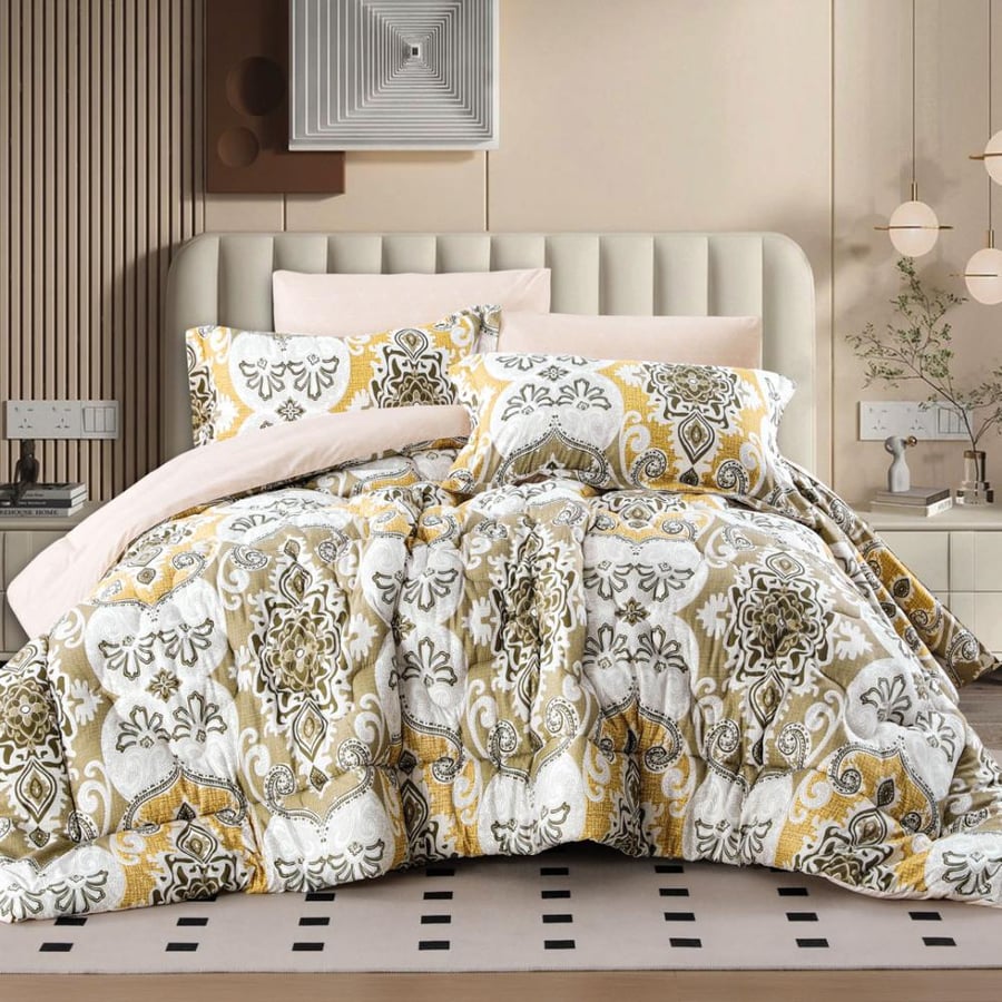 مفرش نوفا صيفي مقاس كوين 150x200 سم متعدد الألوان برسومات الزهور عدد القطع 4
