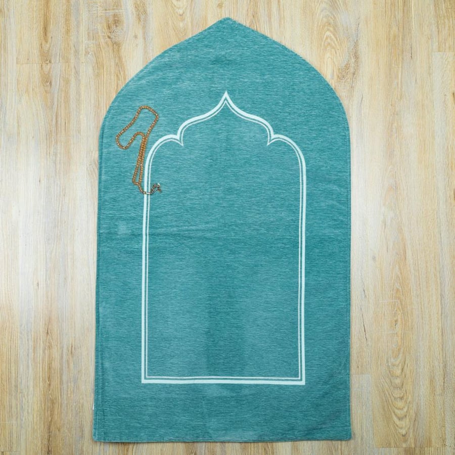 سجادة صلاة تركي بتصميم إسلامي تيفاني مقاس 70x117 سم