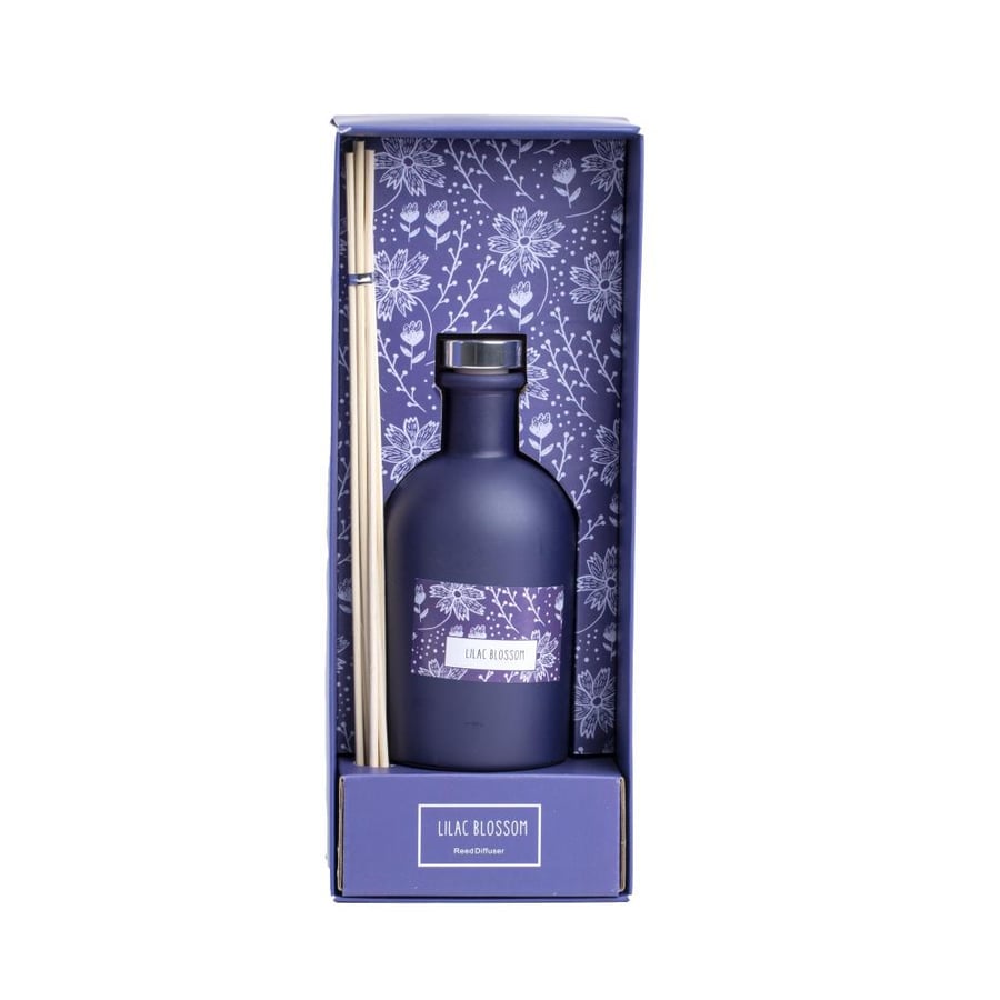 فواحة عطر بالأعواد في حامل زجاجي برائحة زهرة الليلك