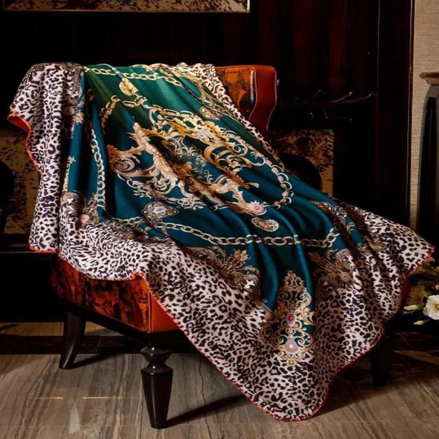 بطانية مخمل أخضر 150×150 سم