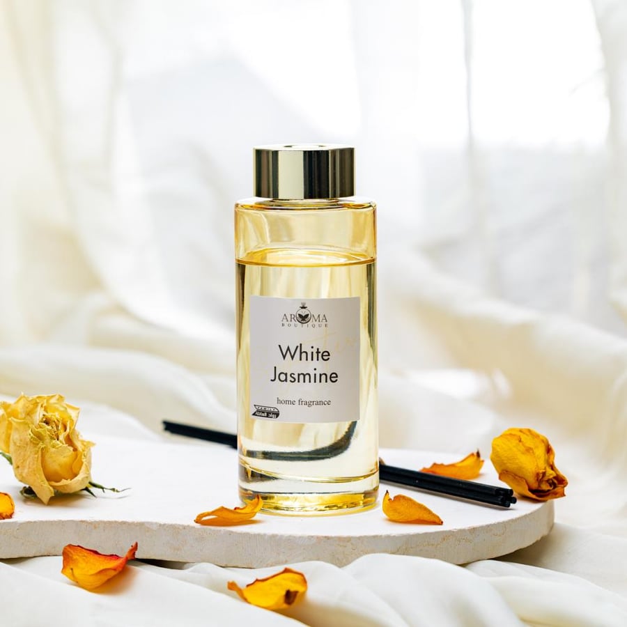 فواحة عطر بالأعواد في حامل زجاجي برائحة  الياسمين عدد القطع 2