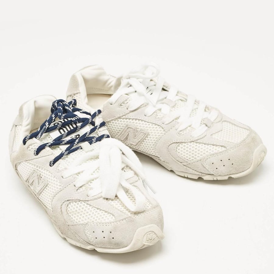 Miu Miu X New Balance WhiteGrey Mesh and Suede 530