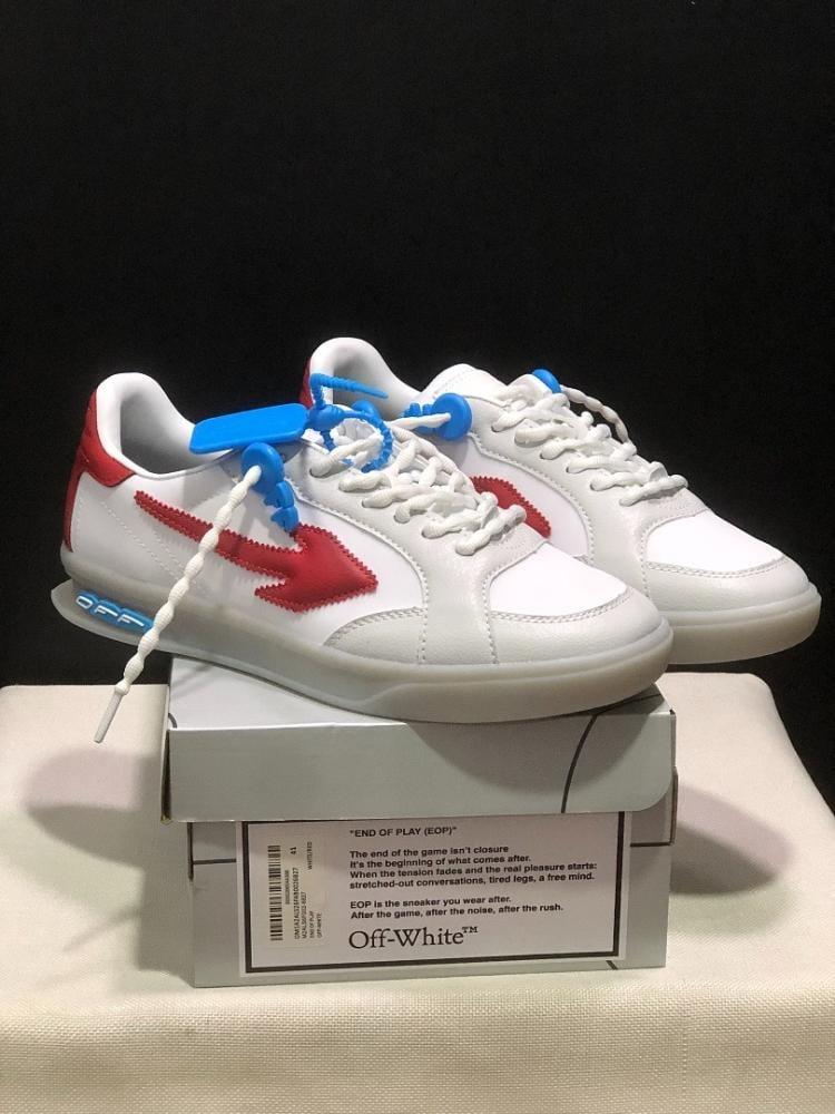 Off-White End Of Play Arrow Appliqué White / Brick Red / Blue