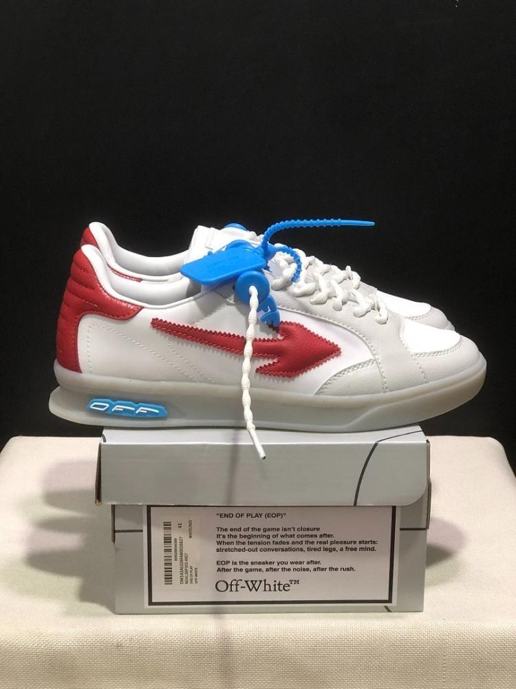 Off-White End Of Play Arrow Appliqué White / Brick Red / Blue