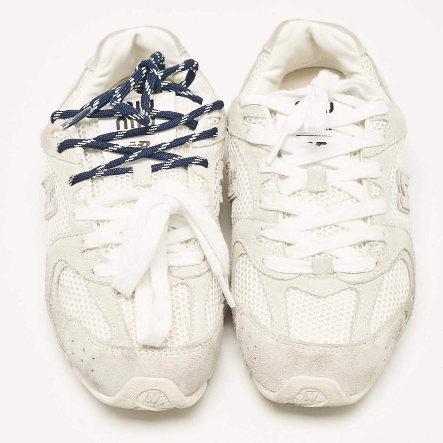 Miu Miu X New Balance WhiteGrey Mesh and Suede 530
