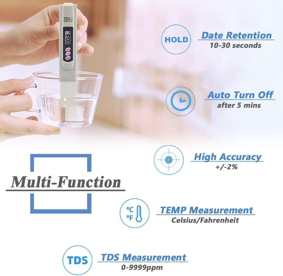 مقياس الملوحة الرقمي | Digital Tds Meter Tester