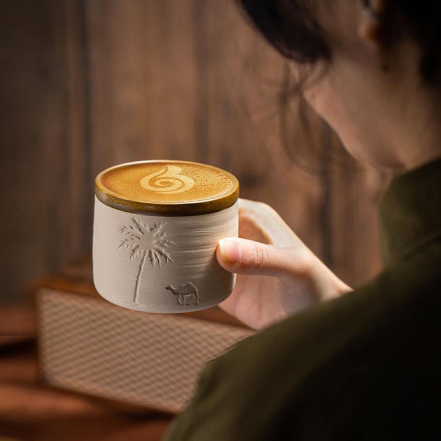 كوب قهوة صحراء سيراميكي | Desert Palm Ceramic Coffee Cup
