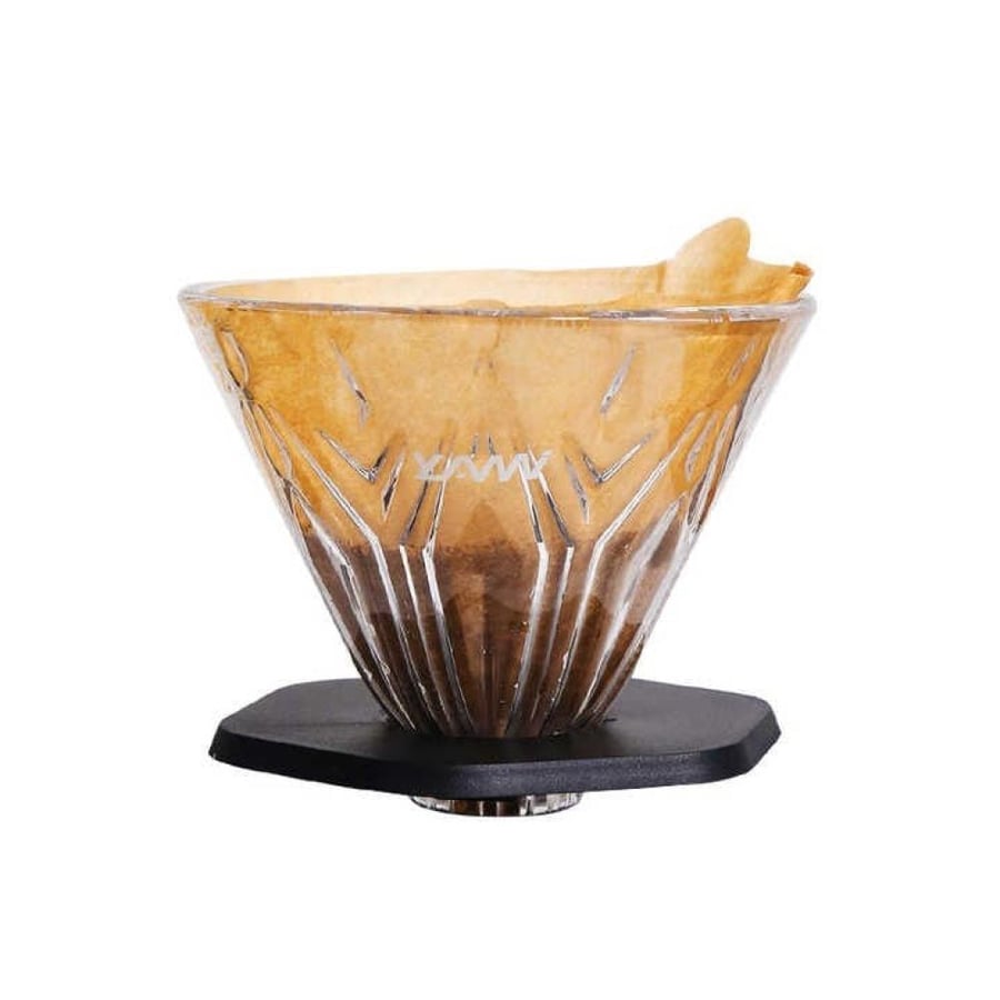 قمع تقطير V60 زجاجي مع قاعدة | V60 Dripper