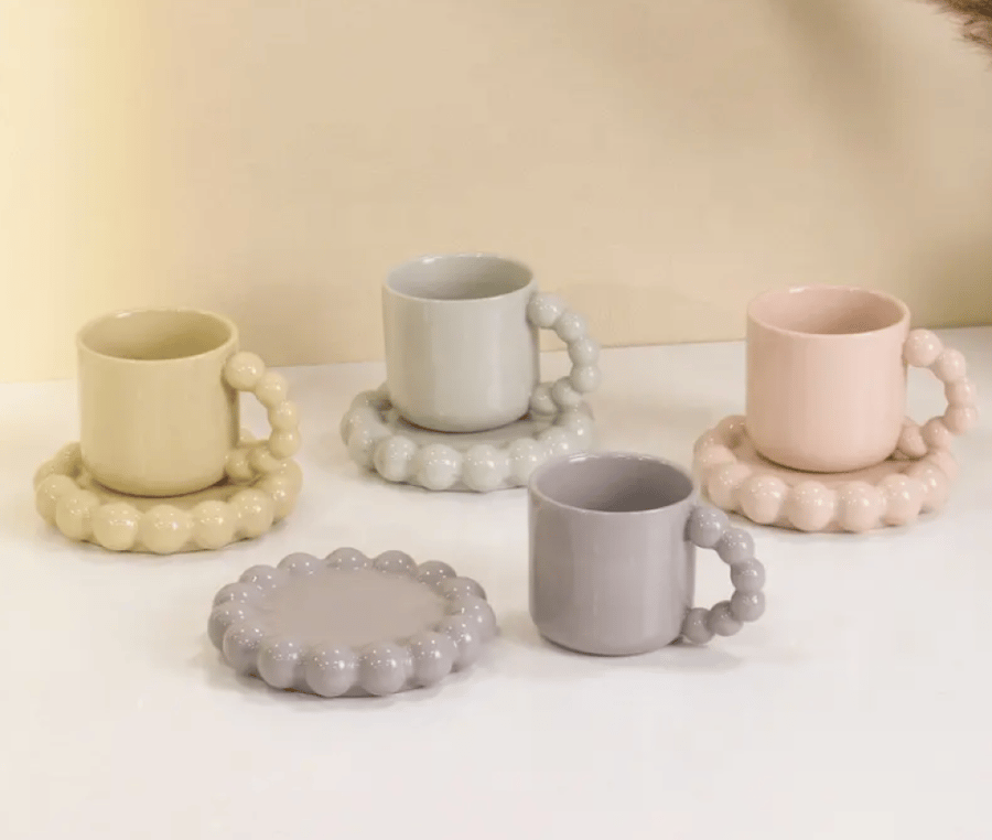 كوب حبات اللؤلؤ - الوان مختلفة | CERAMIC CUP