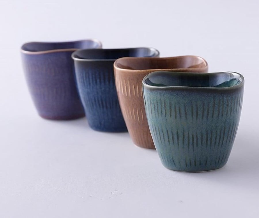 كوب سانسا المائل 170 مل - 4 الوان | CUP CERAMIC