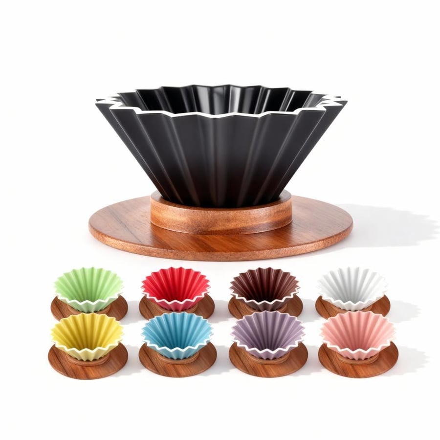 قمع الترشيح V60 مطابق لـ اوريقامي مع قاعدة - مقاس 02 | V60 Dripper
