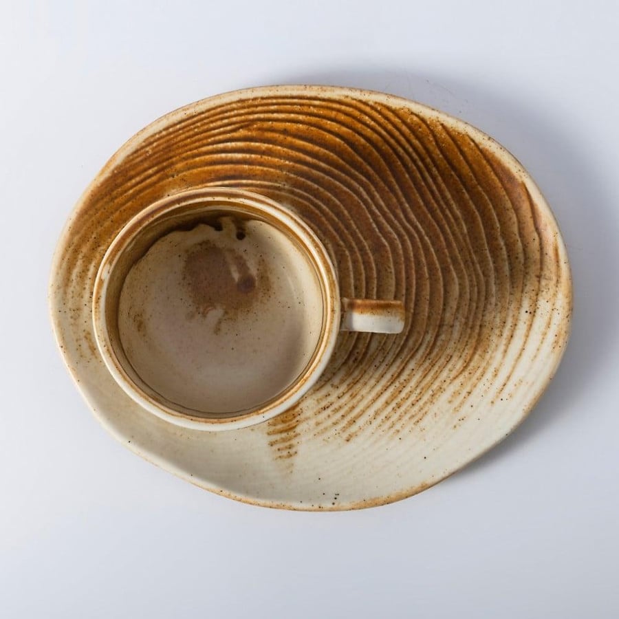 كوب اثينا الفاخر مع صحن 210 مل | Cup ATHENA