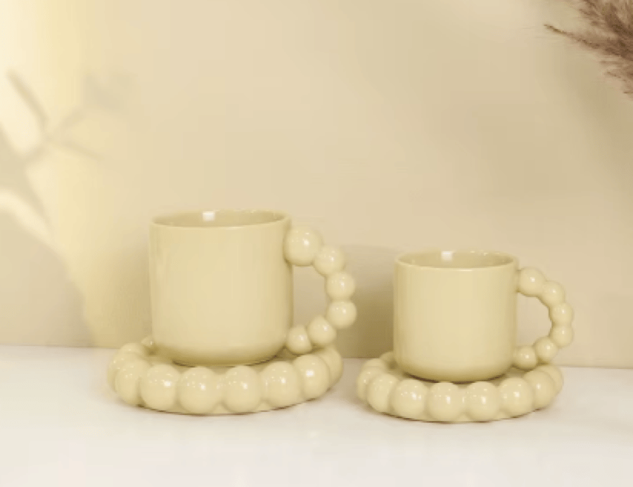 كوب حبات اللؤلؤ - الوان مختلفة | CERAMIC CUP