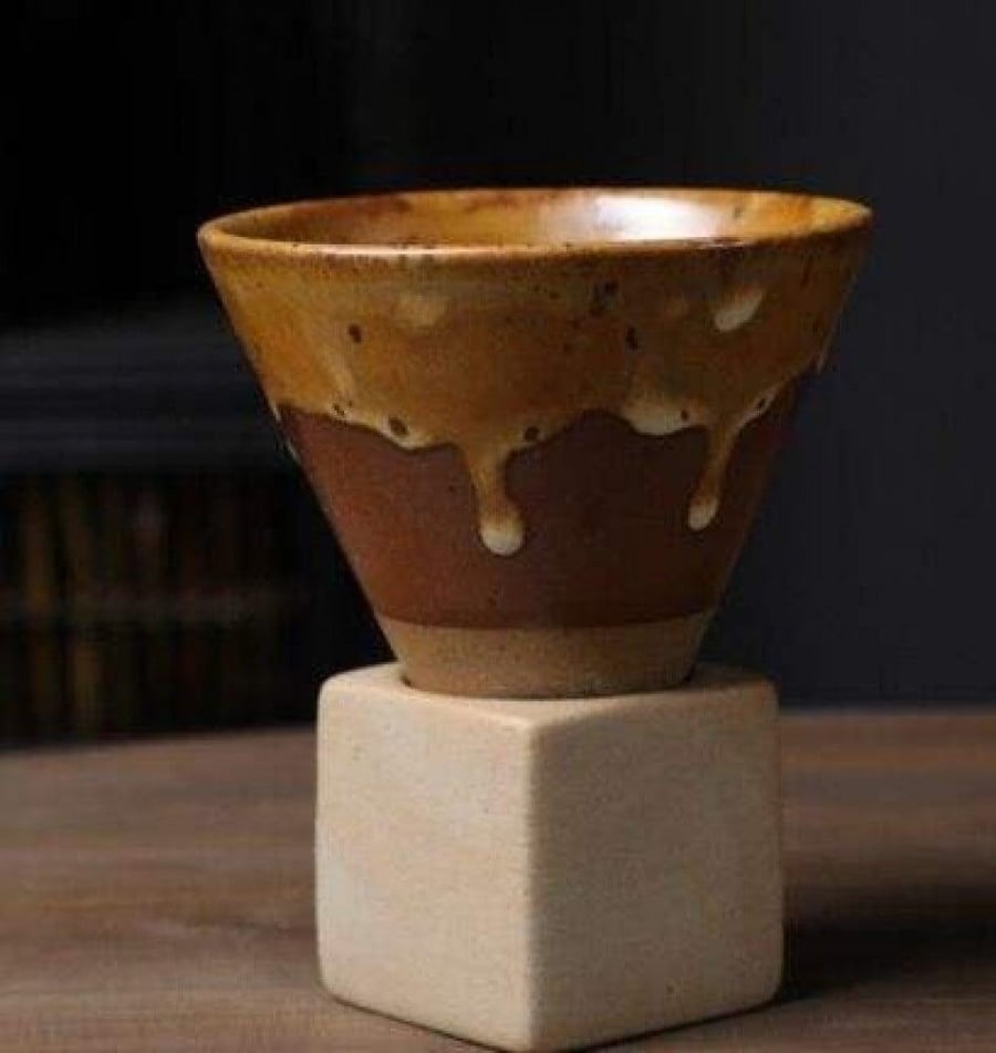 كوب مخروطي مع قاعدة - الوان متعددة | CUP CERAMIC