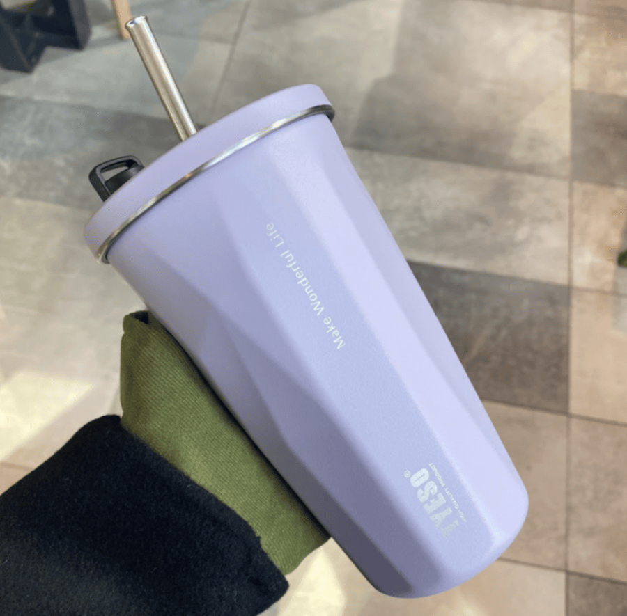 مق مع مزاز بتصميم مضلع - 600 مل | Coffee Mug
