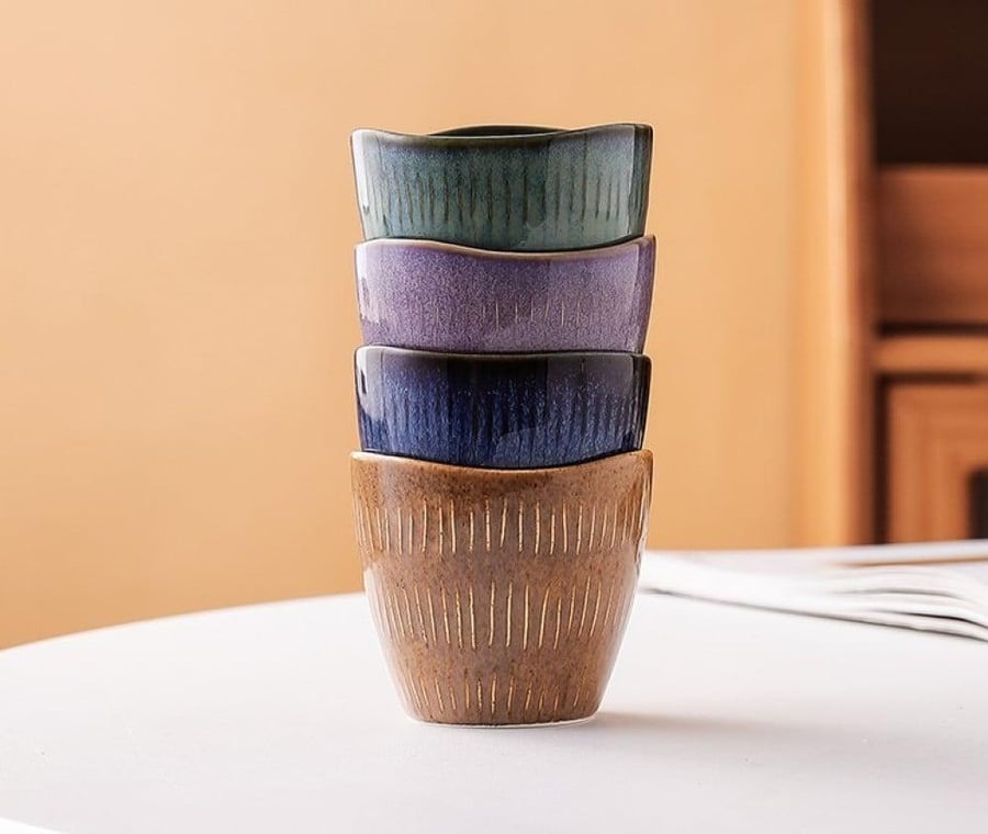 كوب سانسا المائل 170 مل - 4 الوان | CUP CERAMIC